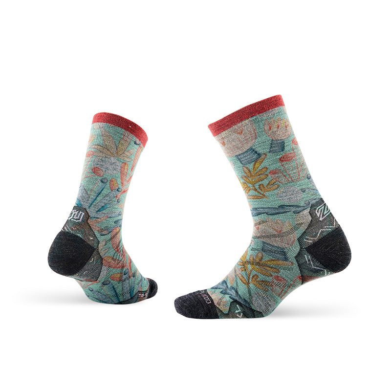 Lifestyle Pattern Merino Wool Socks Crew