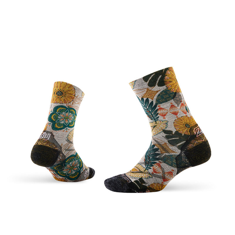 Lifestyle Pattern Merino Wool Socks Crew