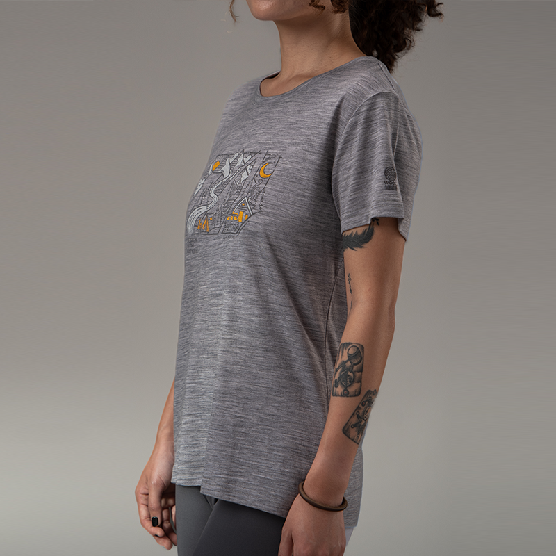 17.5μm Women‘s Wool Short Sleeve T-shirt (Z-mark) (150g)