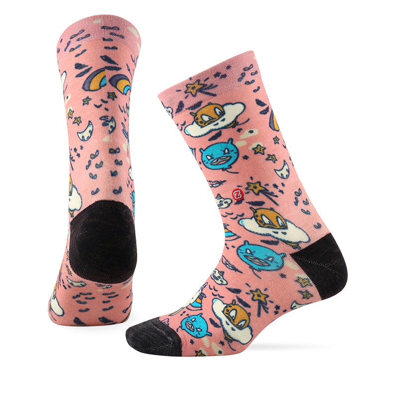 LIFESTYLE PATTERN Merino Wool Crew Socks