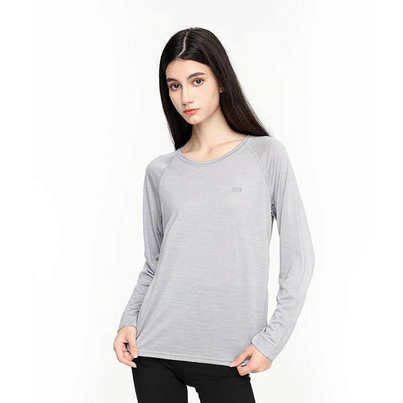 17.5μm Women's Wool Tencel Long Sleeve T-shirt Traveller Series (150g)