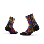Trail Run Pattern Merino Wool Socks