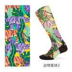 SKI PATTERN II Merino Wool Crew Socks
