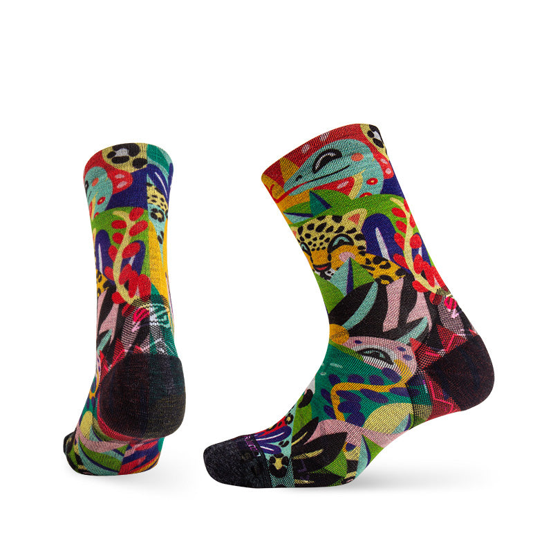 Lifestyle Pattern Merino Wool Socks Crew