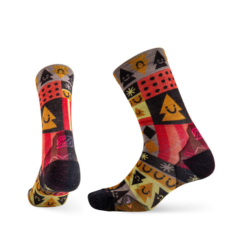 Lifestyle Pattern Merino Wool Socks Crew