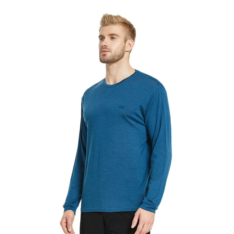 17.5μm Men's Wool Tencel Long Sleeve T-shirt Traveller Series (150g)