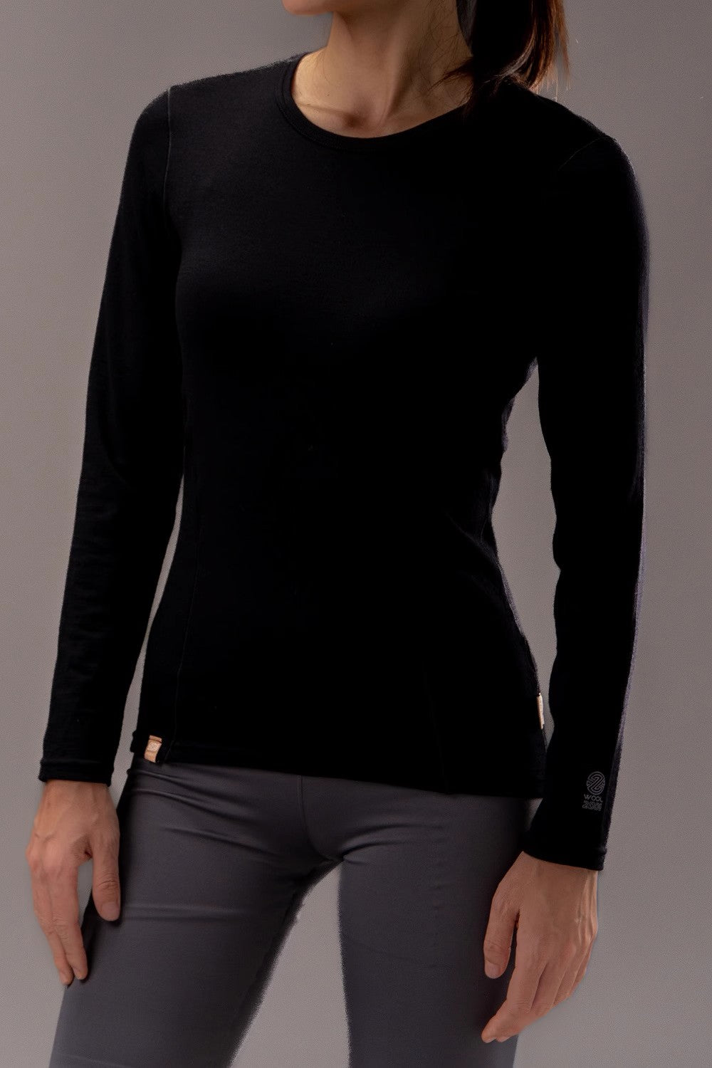 17.5μm ZEALWOOD Women‘s Long-sleeved Merino Wool T-shirt (200g)