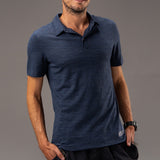 17.5μm Men's Wool Short Sleeve T-shirt (Navigation Polo)