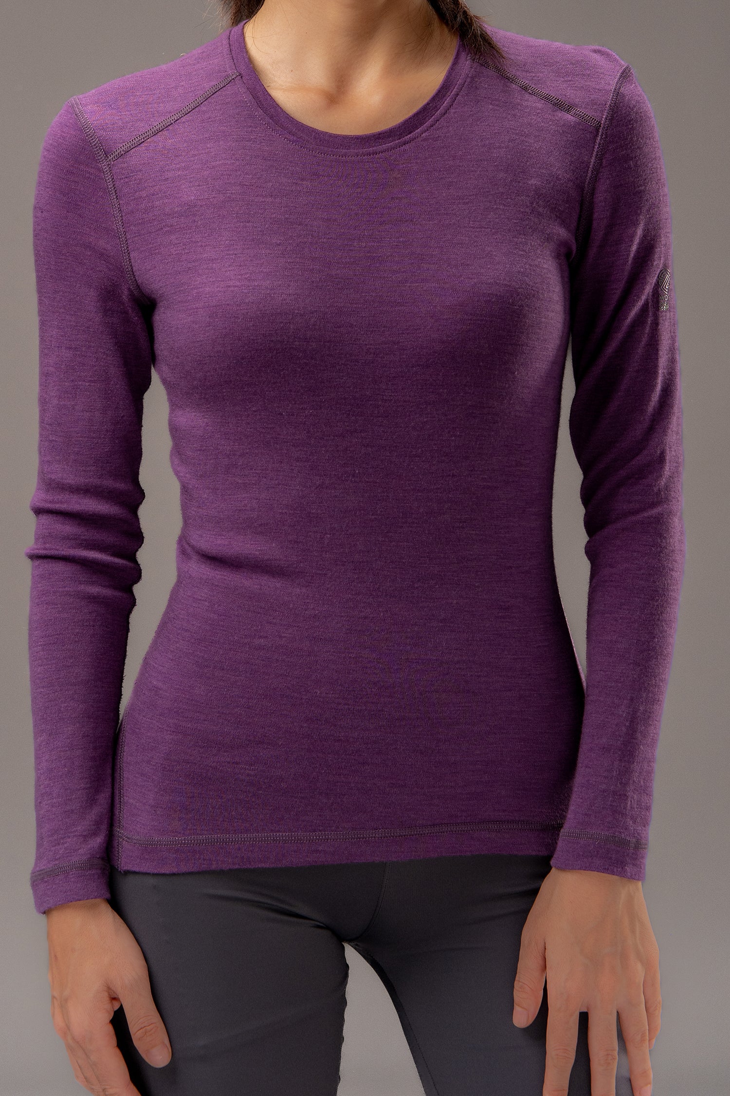 16.5μm Women‘s Long-sleeved Merino Wool T-shirt (250g)