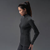 16.5μm Women‘s Long-sleeved Merino Wool Stand-up Collar T-shirt