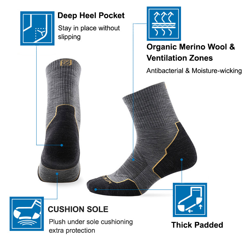 Trail Run Merino Wool Crew Socks