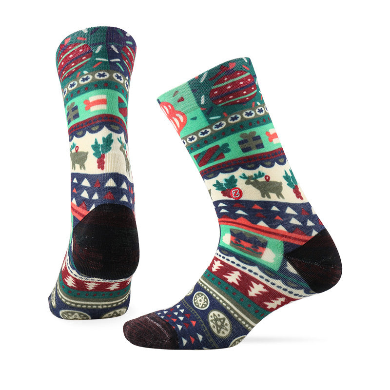 LIFESTYLE PATTERN Series Premium Merino Wool Crew Socks - Image 7