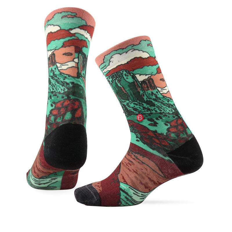 LIFESTYLE PATTERN Series Premium Merino Wool Crew Socks - Image 4