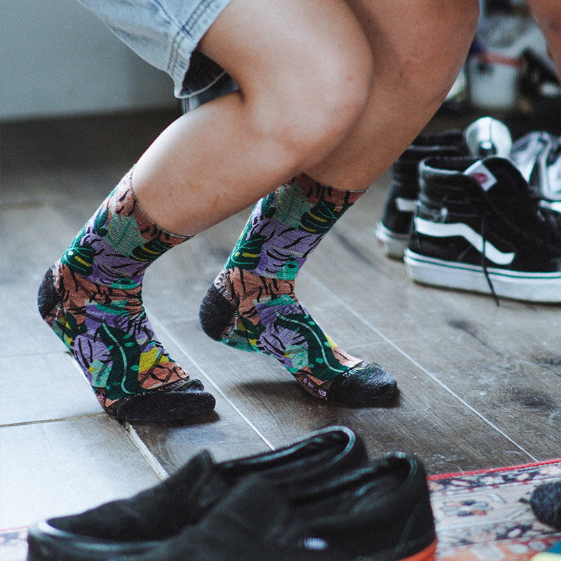 LIFESTYLE PATTERN Series Premium Merino Wool Crew Socks - Image 2