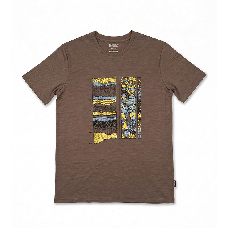 17.5µm Men's Short-sleeved Tencel Merino Wool Pattern T-shirt (150g) - Image 6