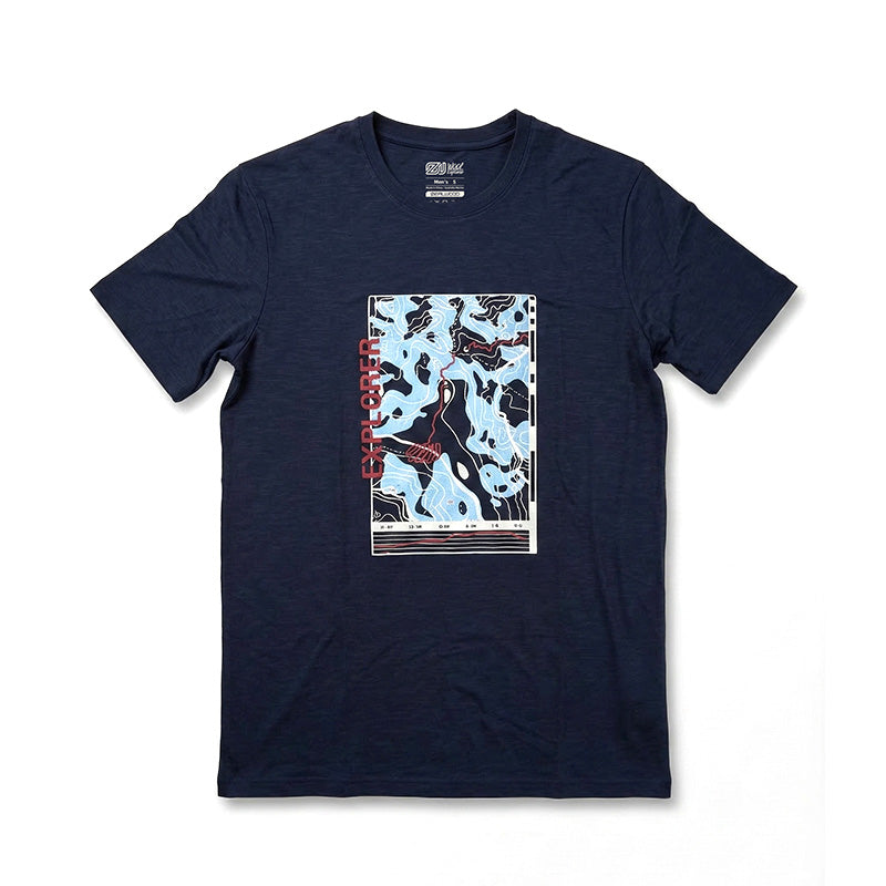 17.5µm Men's Short-sleeved Tencel Merino Wool Pattern T-shirt (150g) - Image 7