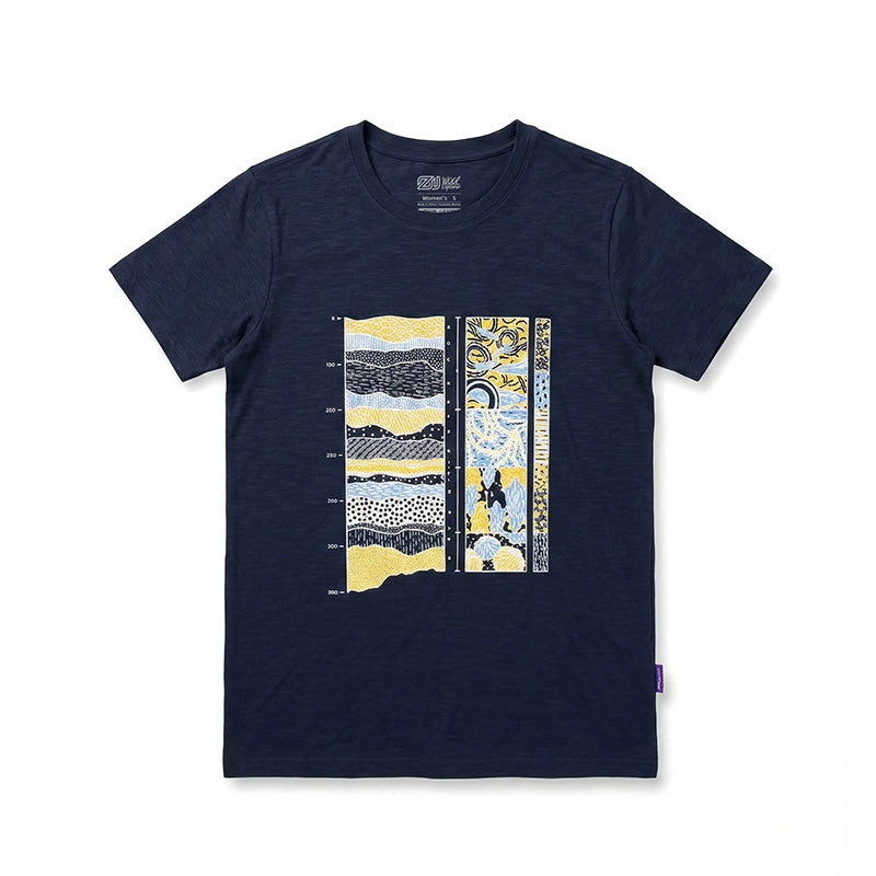 17.5µm Women's Short-sleeved Tencel Merino Wool Pattern T-shirt (150g) - Image 3