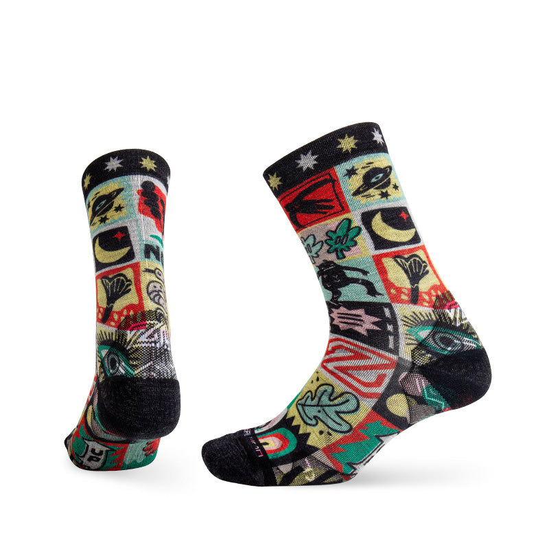 Lifestyle Pattern Merino Wool Crew Socks - Image 13