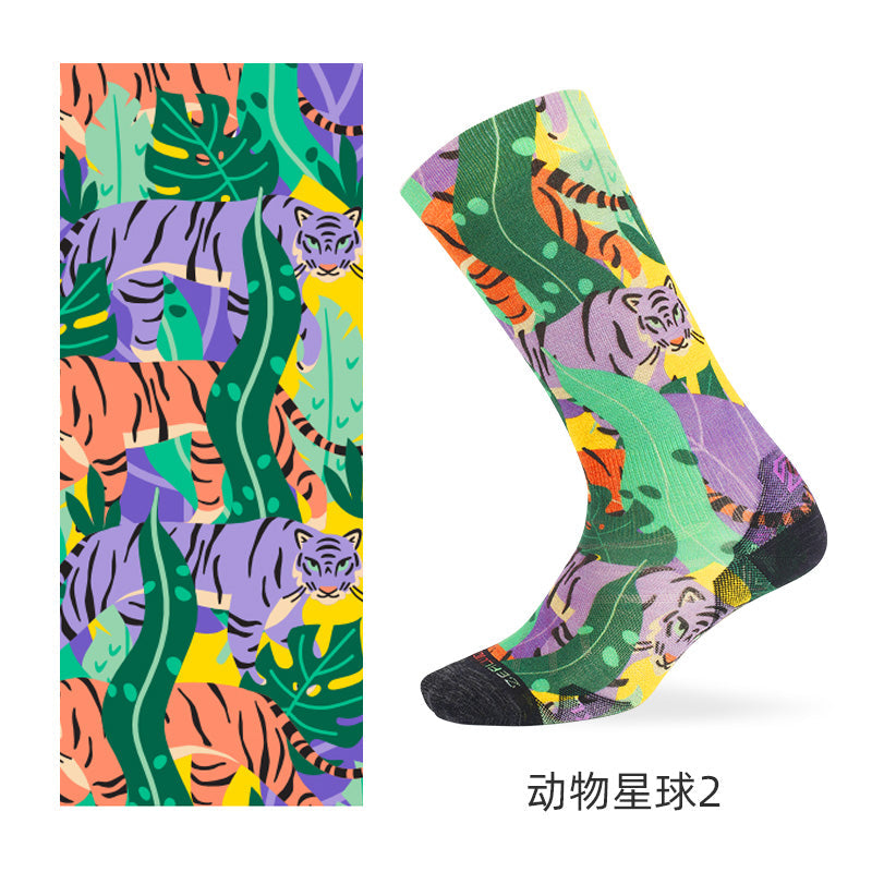 SKI PATTERN I Merino Wool Crew Socks - Image 3