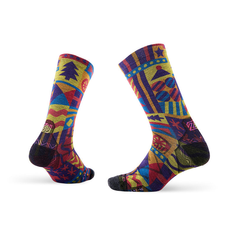 Lifestyle Pattern Merino Wool Crew Socks - Image 3