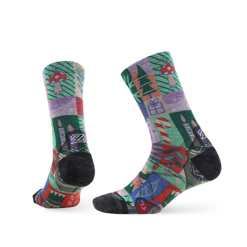 Lifestyle Pattern Merino Wool Crew Socks - Image 9