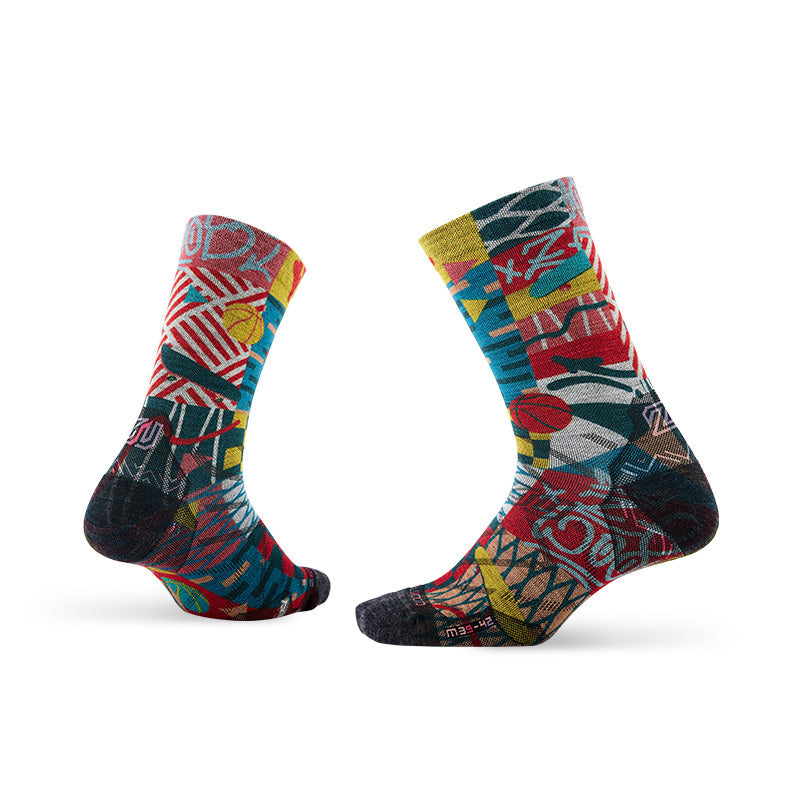 Lifestyle Pattern Merino Wool Crew Socks - Image 6