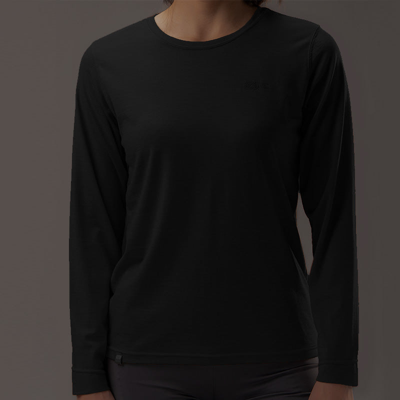 17.5μm Women's Long-Sleeve Merino Wool T-shirt (150g) - Image 3