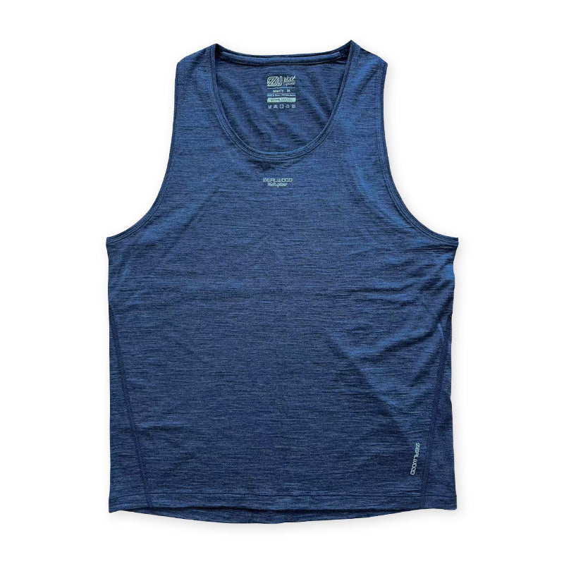 17.5µm Men's Merino Wool Sleeveless Shirt Vest (150g Style)
