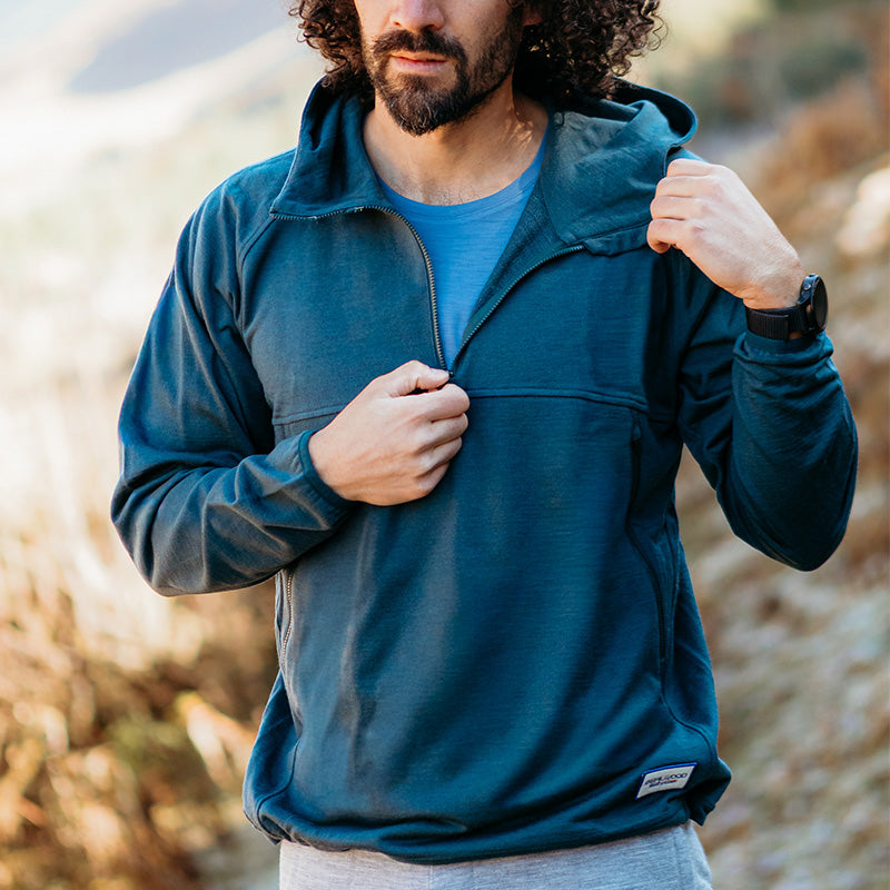 18.5µm Men's Wool Hoodie Shirt (280g)