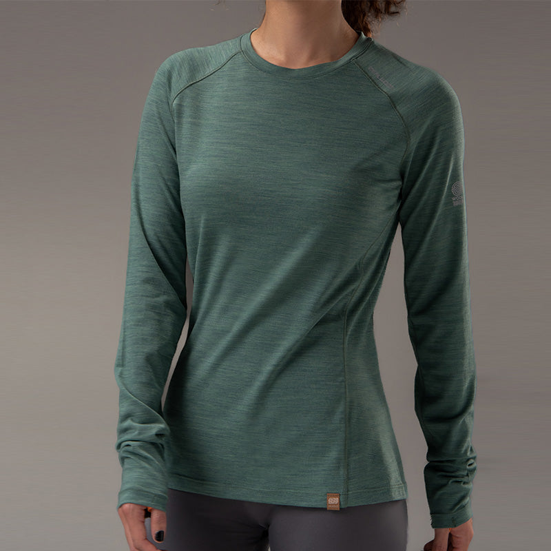 17.5μm Women's Long-Sleeve Merino Wool T-shirt (150g)